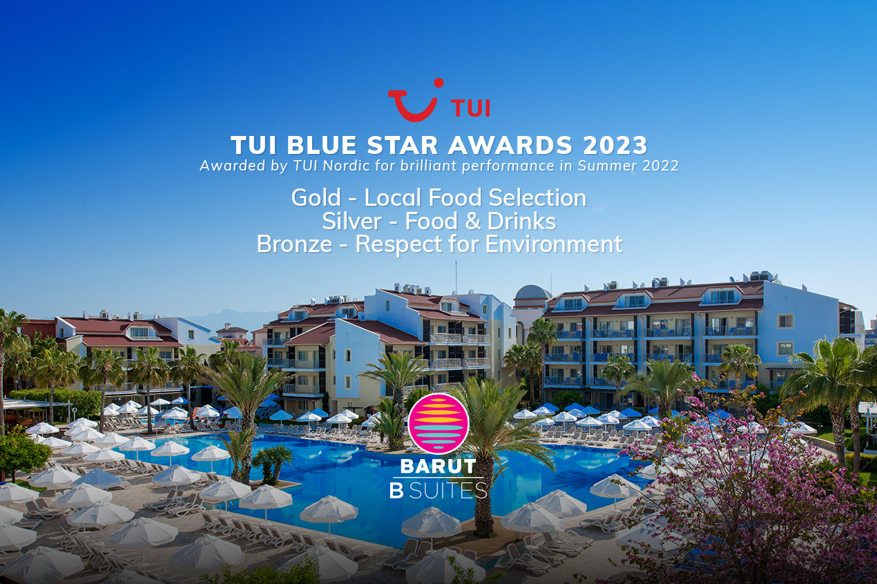 BARUT B SUITES "TUI BLUE STAR AWARDS 2023" ÖDÜLLERİNİ ALDI