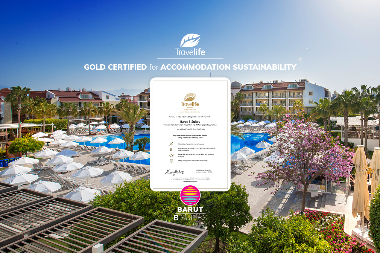 BARUT B SUITES RECEIVED THE GOLD CERTIFICATE FROM TRAVELIFE